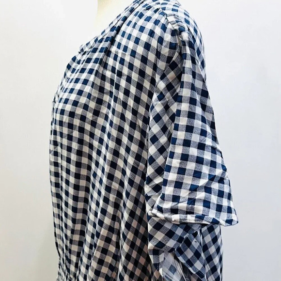 NWT CROFT & BARROW Women Short Sleeve Pullover Plaid Empire Waist Dress Size 3X - Picture 11 of 14